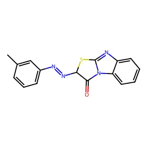 2-((E)-(3-Methylphenyl)diazenyl)(1,3)thiazolo(3,2-a)benzimidazol-3(2H)-one structure