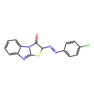 2-((E)-(4-Chlorophenyl)diazenyl)(1,3)thiazolo(3,2-a)benzimidazol-3(2H)-one structure