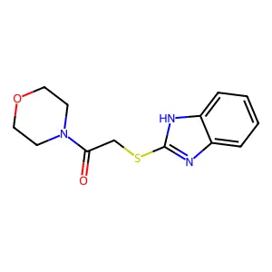 2-(1H-benzimidazol-2-ylsulfanyl)-1-(morpholin-4-yl)ethanone structure