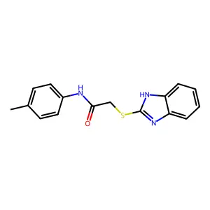 Acetamide, 2-(1H-benzimidazol-2-ylthio)-N-(4-methylphenyl)- structure