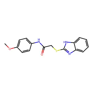 Acetamide, 2-(1H-benzimidazol-2-ylthio)-N-(4-methoxyphenyl)- structure
