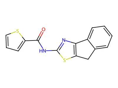 N-(4H-indeno[1,2-d][1,3]thiazol-2-yl)thiophene-2-carboxamide structure