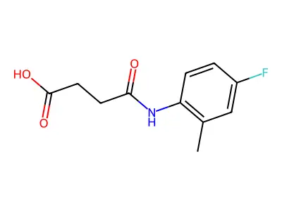 3-[(4-Fluoro-2-methylphenyl)carbamoyl]propanoic acid structure