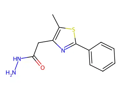2-(5-Methyl-2-phenyl-1,3-thiazol-4-yl)ethanohydrazide structure