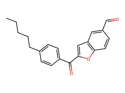 2-(4-Pentylbenzoyl)-1-benzofuran-5-carbaldehyde structure
