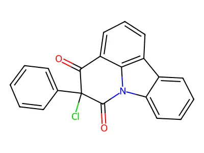 4H-Pyrido[3,2,1-jk]carbazole-4,6(5H)-dione, 5-chloro-5-phenyl- structure