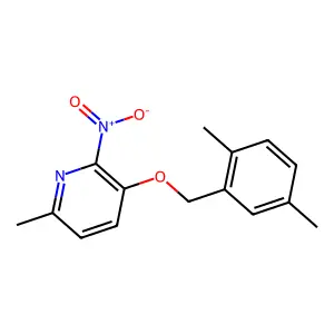 3-[(2,5-Dimethylphenyl)methoxy]-6-methyl-2-nitropyridine structure