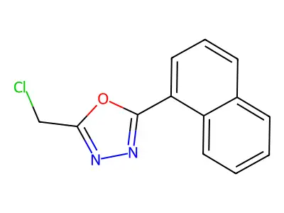 2-(Chloromethyl)-5-(naphthalen-1-yl)-1,3,4-oxadiazole structure