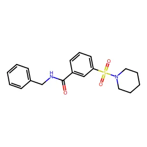 N-benzyl-3-piperidin-1-ylsulfonylbenzamide structure