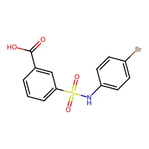 3-[(4-Bromophenyl)sulfamoyl]benzoic acid structure