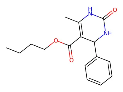 Butyl 6-methyl-2-oxo-4-phenyl-1,2,3,4-tetrahydropyrimidine-5-carboxylate structure