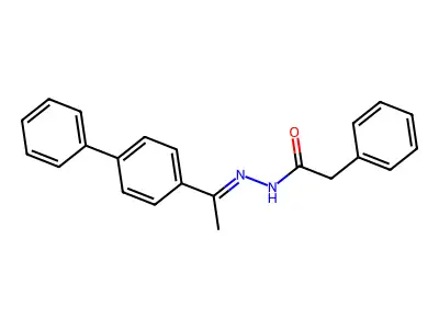 N'-[1-(4-biphenylyl)ethylidene]-2-phenylacetohydrazide structure