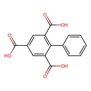 Biphenyl-2,4,6-tricarboxylic acid structure