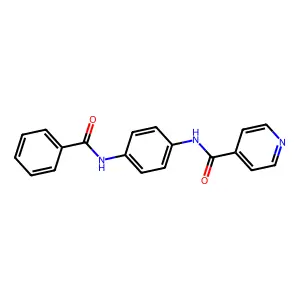 N-[4-(benzoylamino)phenyl]isonicotinamide structure