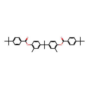 [4-[2-[4-(4-tert-butylbenzoyl)oxy-3-methylphenyl]propan-2-yl]-2-methylphenyl] 4-tert-butylbenzoate structure