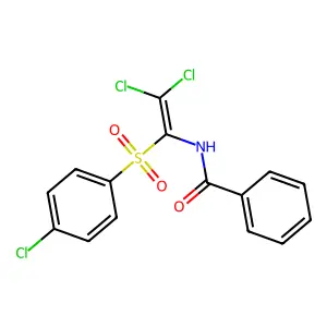 N-[2,2-dichloro-1-(4-chlorophenyl)sulfonylethenyl]benzamide structure