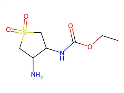 Ethyl (4-amino-1,1-dioxidotetrahydro-3-thienyl)carbamate structure