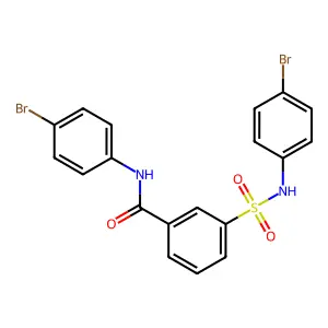 N-(4-bromophenyl) 3-(4-bromophenylaminosulfonyl)benzamide structure