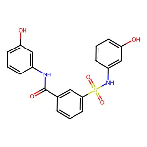 N-(3-Hydroxy-phenyl)-3-(3-hydroxy-phenylsulfamoyl)-benzamide structure