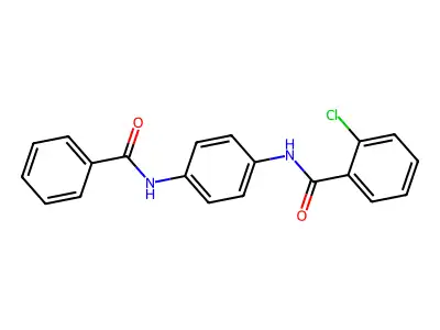 N-(4-benzamidophenyl)-2-chlorobenzamide structure