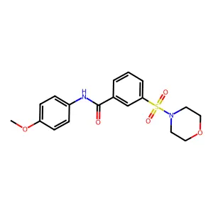 N-(4-Methoxy-phenyl)-3-(morpholine-4-sulfonyl)-benzamide structure