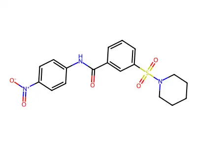 N-(4-nitrophenyl)-3-piperidin-1-ylsulfonylbenzamide structure
