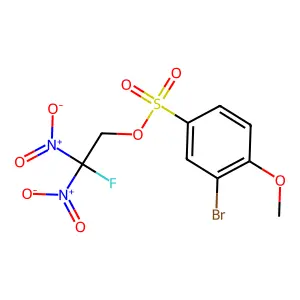 2-Fluoro-2,2-dinitroethyl 3-bromo-4-methoxybenzenesulfonate structure