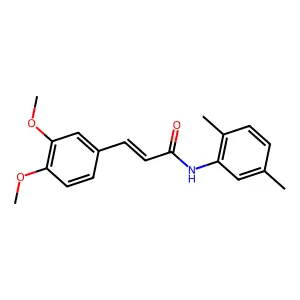 (2E)-3-(3,4-dimethoxyphenyl)-N-(2,5-dimethylphenyl)prop-2-enamide structure
