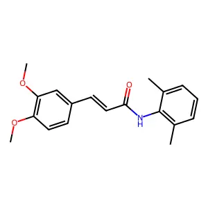 3-(3,4-dimethoxyphenyl)-N-(2,6-dimethylphenyl)prop-2-enamide structure