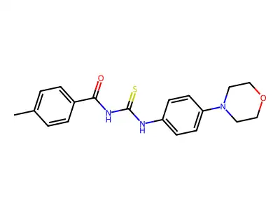 4-methyl-N-((4-morpholinophenyl)carbamothioyl)benzamide structure