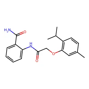 2-{2-[5-Methyl-2-(methylethyl)phenoxy]acetylamino}benzamide structure