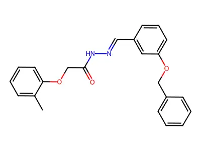 2-(2-methylphenoxy)-N-[(3-phenylmethoxyphenyl)methylideneamino]acetamide structure