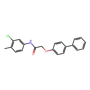 2-([1,1'-biphenyl]-4-yloxy)-N-(3-chloro-4-methylphenyl)acetamide structure