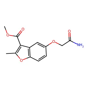 Methyl 5-(carbamoylmethoxy)-2-methyl-1-benzofuran-3-carboxylate structure