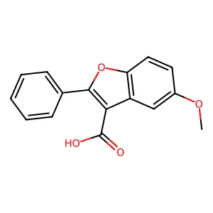 5-Methoxy-2-phenyl-1-benzofuran-3-carboxylic acid structure