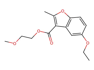 2-Methoxyethyl 5-ethoxy-2-methyl-1-benzofuran-3-carboxylate structure