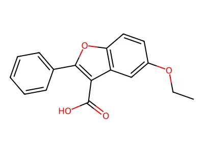 5-Ethoxy-2-phenyl-1-benzofuran-3-carboxylic acid structure