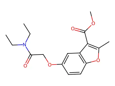 Methyl 5-[(diethylcarbamoyl)methoxy]-2-methyl-1-benzofuran-3-carboxylate structure