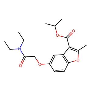 Propan-2-yl 5-[2-(diethylamino)-2-oxoethoxy]-2-methyl-1-benzofuran-3-carboxylate structure
