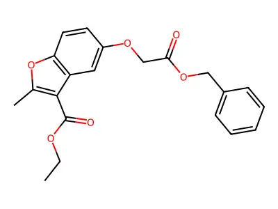 Ethyl 5-[2-(benzyloxy)-2-oxoethoxy]-2-methyl-1-benzofuran-3-carboxylate structure