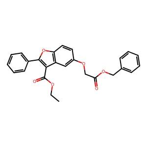 Ethyl 5-[2-(benzyloxy)-2-oxoethoxy]-2-phenyl-1-benzofuran-3-carboxylate structure