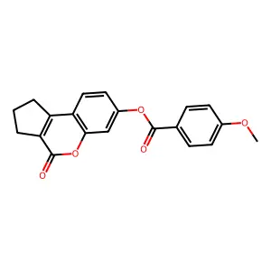 4-Oxo-1,2,3,4-tetrahydrocyclopenta[c]chromen-7-yl 4-methoxybenzoate structure