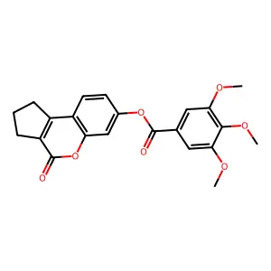 4-Oxo-1,2,3,4-tetrahydrocyclopenta[c]chromen-7-yl 3,4,5-trimethoxybenzoate structure
