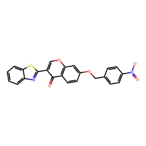 3-(1,3-Benzothiazol-2-yl)-7-[(4-nitrophenyl)methoxy]chromen-4-one structure