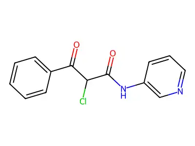 2-chloro-3-oxo-3-phenyl-N-pyridin-3-ylpropanamide structure