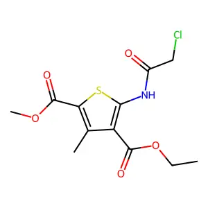 4-Ethyl 2-methyl 5-[(chloroacetyl)amino]-3-methylthiophene-2,4-dicarboxylate structure