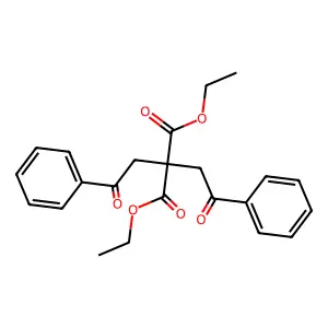 Diethyl 2,2-bis(2-oxo-2-phenylethyl)malonate structure