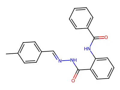 2-benzamido-N-(p-tolylmethyleneamino)benzamide structure