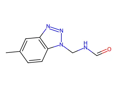 N-[(5-methylbenzotriazol-1-yl)methyl]formamide structure