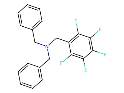 Dibenzyl[(pentafluorophenyl)methyl]amine structure